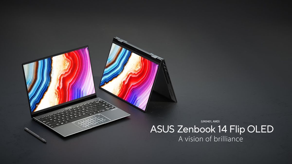 Shop | ASUS Zenbook 14 Flip OLED UN5401QA-DH71T - 14" - Ryzen 7 5800H - 16 GB RAM - 512 GB SSD