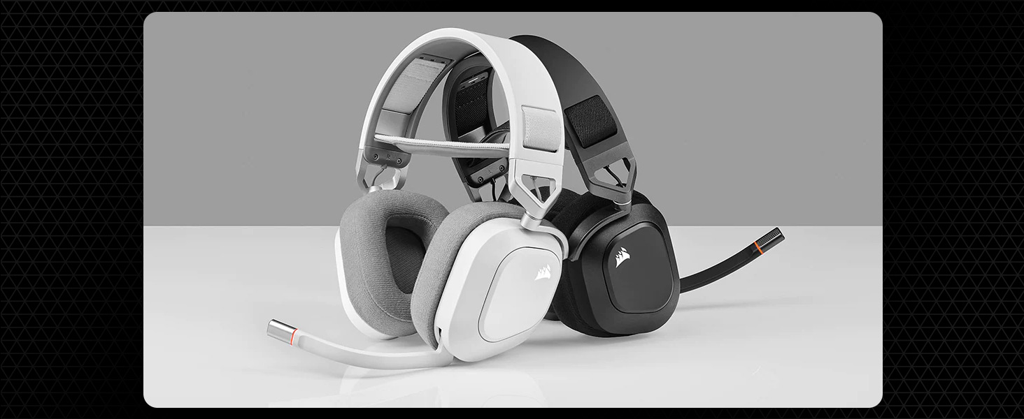 Corsair HS80 RGB WIRELESS Gaming Headset - White