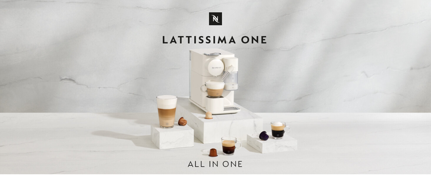 Nespresso Lattissima One Original Espresso Machine with Milk Frother by  De'Longhi, Shadow Black