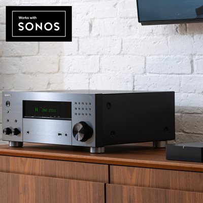 BUILT-IN STREAMING WORKS WITH SONOS® 