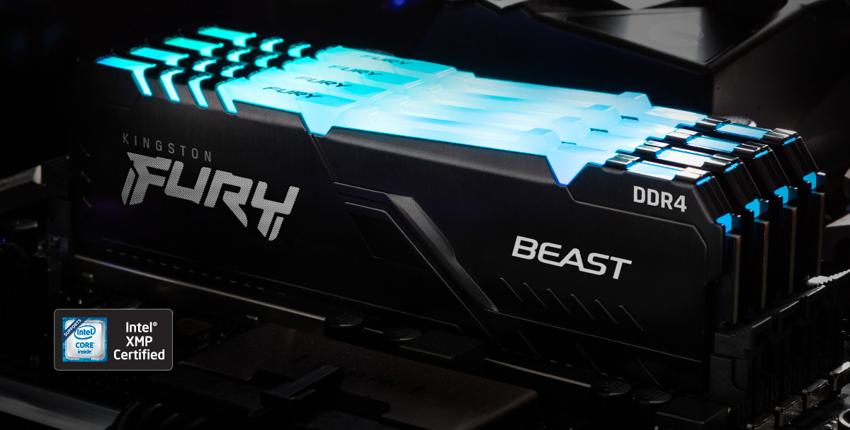 DDR4 Kingston FURY Beast Kit 16Go 2x8Go 3200Mhz CL16