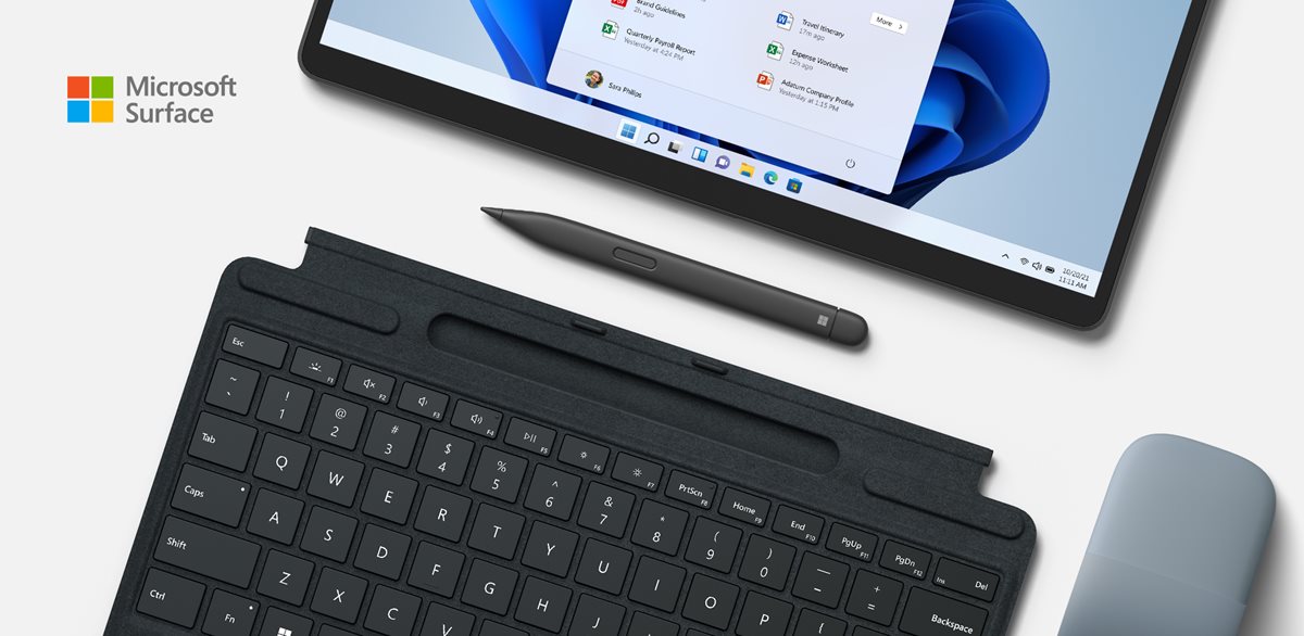 Pen Pro Keyboard with 8X6-00001 Slim Surface Black - 2 Signature Microsoft