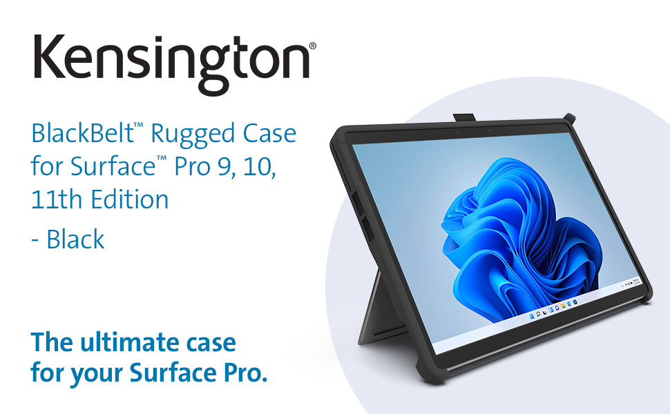 Kensington BlackBelt Rugged Case for Surface Pro 9 back cover for tablet