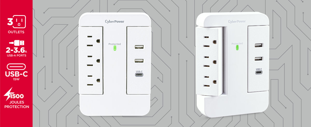 CyberPower MP1088WW Wall Tap Surge Protectors - Hotspots