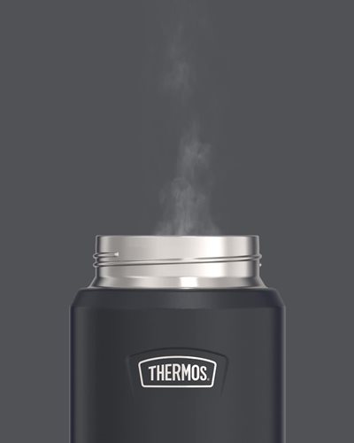 Thermos Icon 24oz Stainless Steel Food Storage Jar with Spoon - Granite