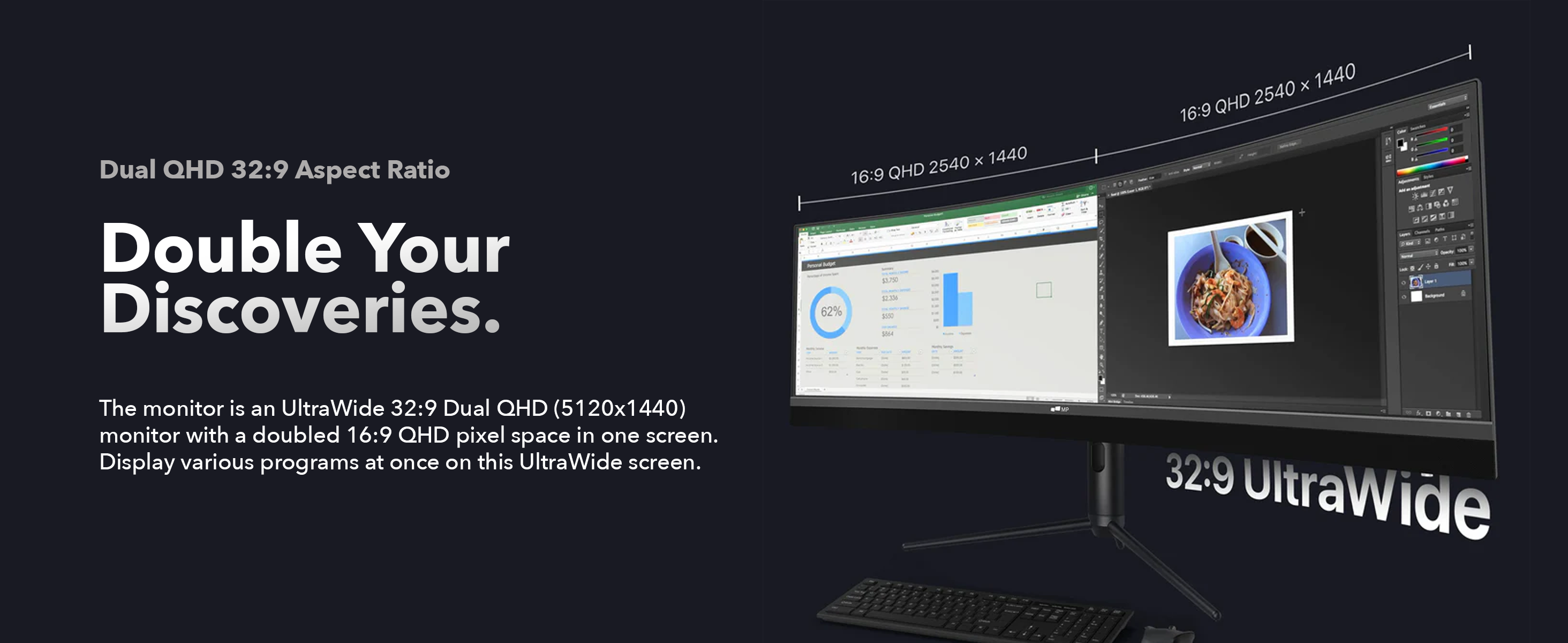 Mobile Pixels OLED DQHD gaming monitor - 5120 x 1440 at 165 Hz - 1 ms ...