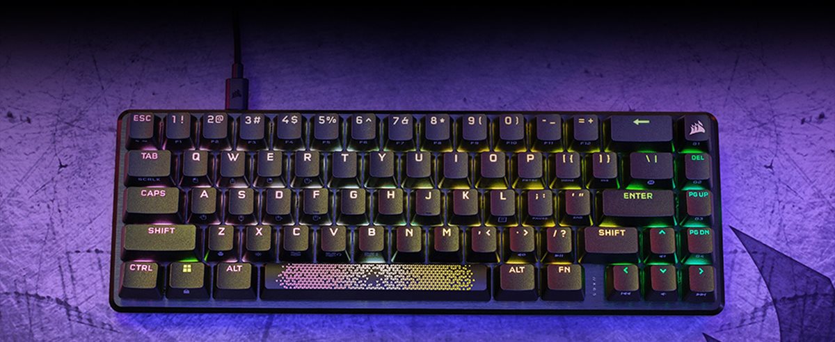 Corsair K65 PRO MINI RGB Gaming Keyboard - Compact, Customizable & Colorful