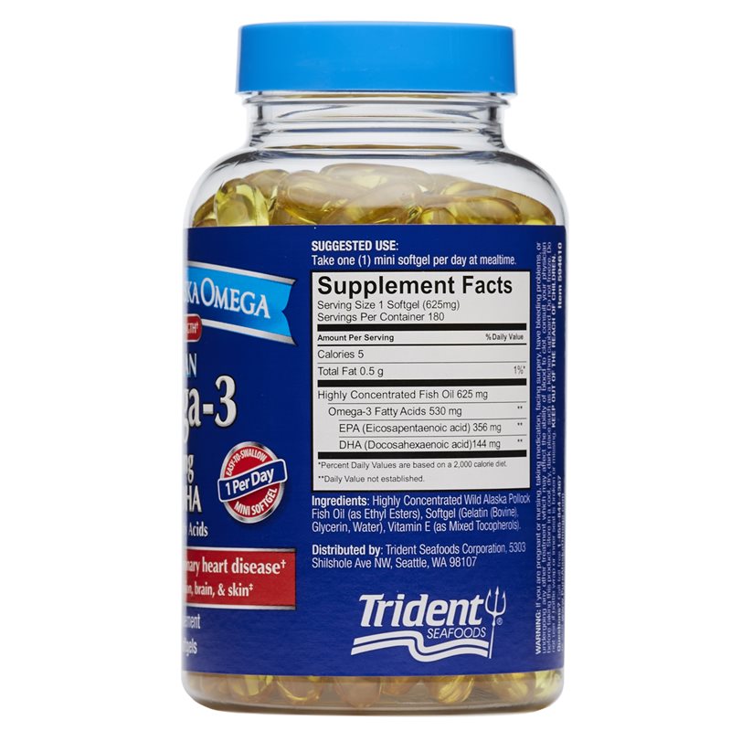 360 degree images of the Pure Alaska Omega Clinical Strength Alaskan Omega-3 dietary supplement product bottle 7