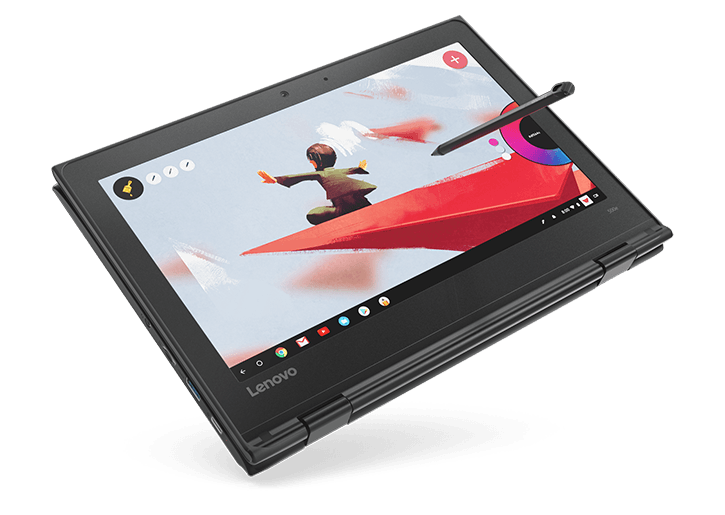 Restored Lenovo 81ES0007US 500e, Chrome Intel Celeron N3450 2.2