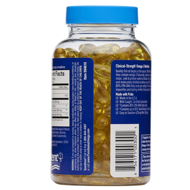 360 degree images of the Pure Alaska Omega Clinical Strength Alaskan Omega-3 dietary supplement product bottle 13
