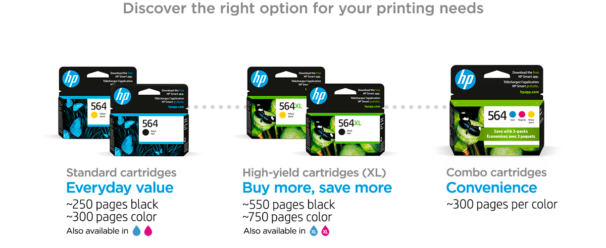 original hp 63 ink standard high-yield multipack cartridges Instant Ink savings, instant ink automatic delivery flexible plan recycling included